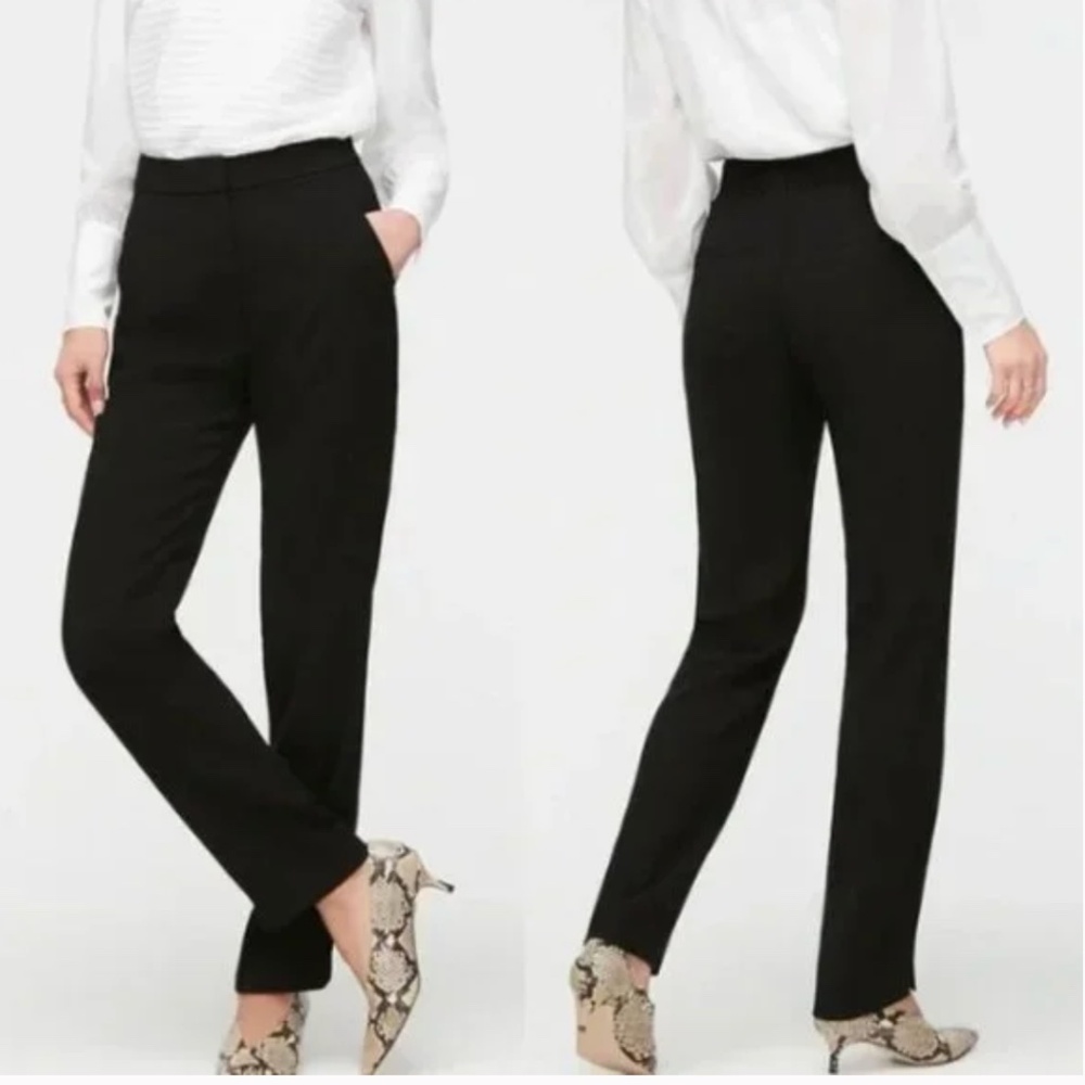 NWT J.Crew Full-Length Easy Pant in 365 Crepe Black Size 14